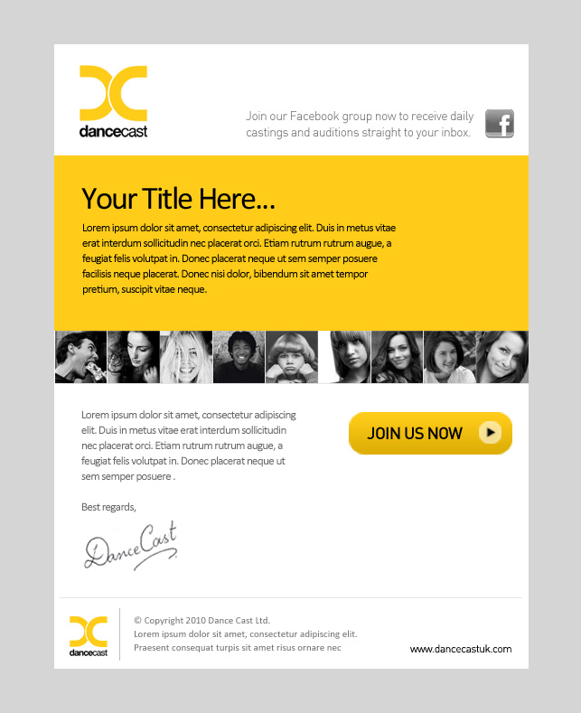 Dance Cast HTML newsletter